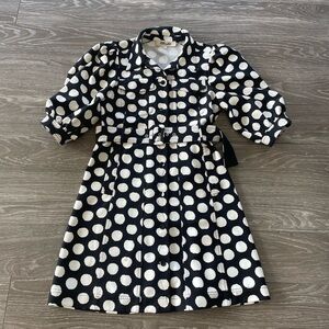Diane Von Furstenberg Polka Dot Dress - Black and White
